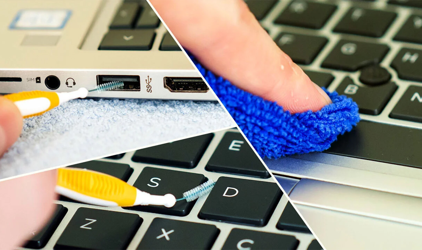laptops cleaning before sell to customers